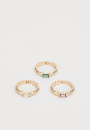 BAGUETTE 3 PACK - Ringar - gold-coloured/multi