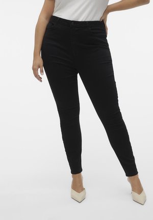 VMSANDRA SHR SKINNY CUR - Jeans Skinny Fit - black