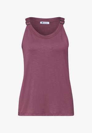 Street One, TOP MIT V-NECK UND DEKO-DETAIL - Débardeur - dark clouded blush
