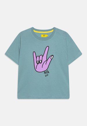 EMBROIDERED LOGO UNISEX - Print T-shirt - turquoise