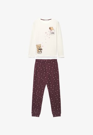 Terranova, PIGIAMA CON STAMPA ANIMALETTI SET - Pigiama - bianco lana