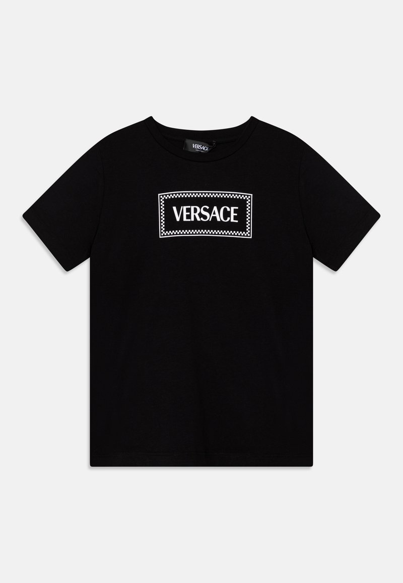 Versace LOGO MATTONELLA UNISEX - Potiskana majica - nero/bianco