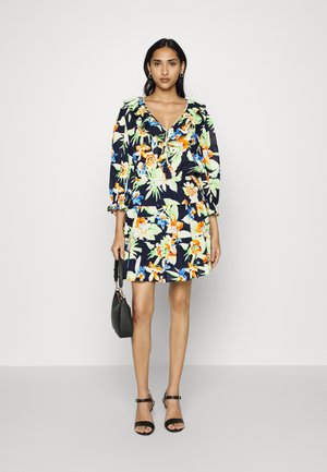 Lauren Ralph Lauren CEPORAH LONG SLEEVE DAY DRESS - Φόρεμα ημέρας - navy multi