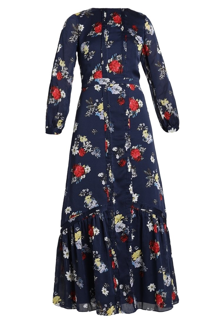 boho maxi dress green Boho Chic Maxi Dress – Green Floral Print Summer Sundress Elowen, Green / S
