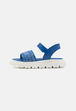 MOSCHINO UNISEX - Sandalai - denim/white