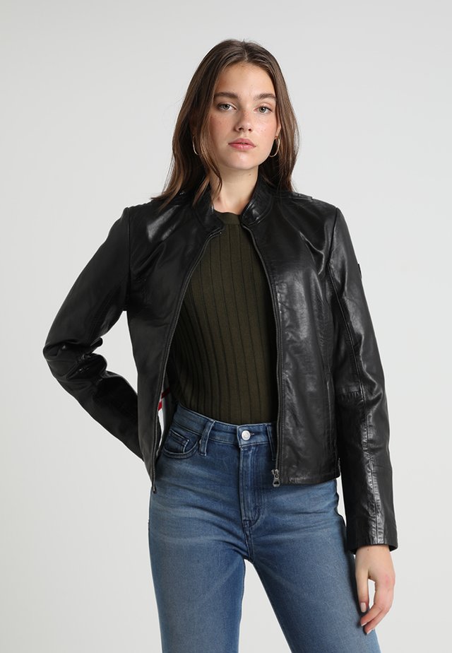 CHESSY - Veste en cuir - black