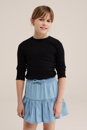 WE Fashion 2 PACK - Pikkade varrukatega topp - black