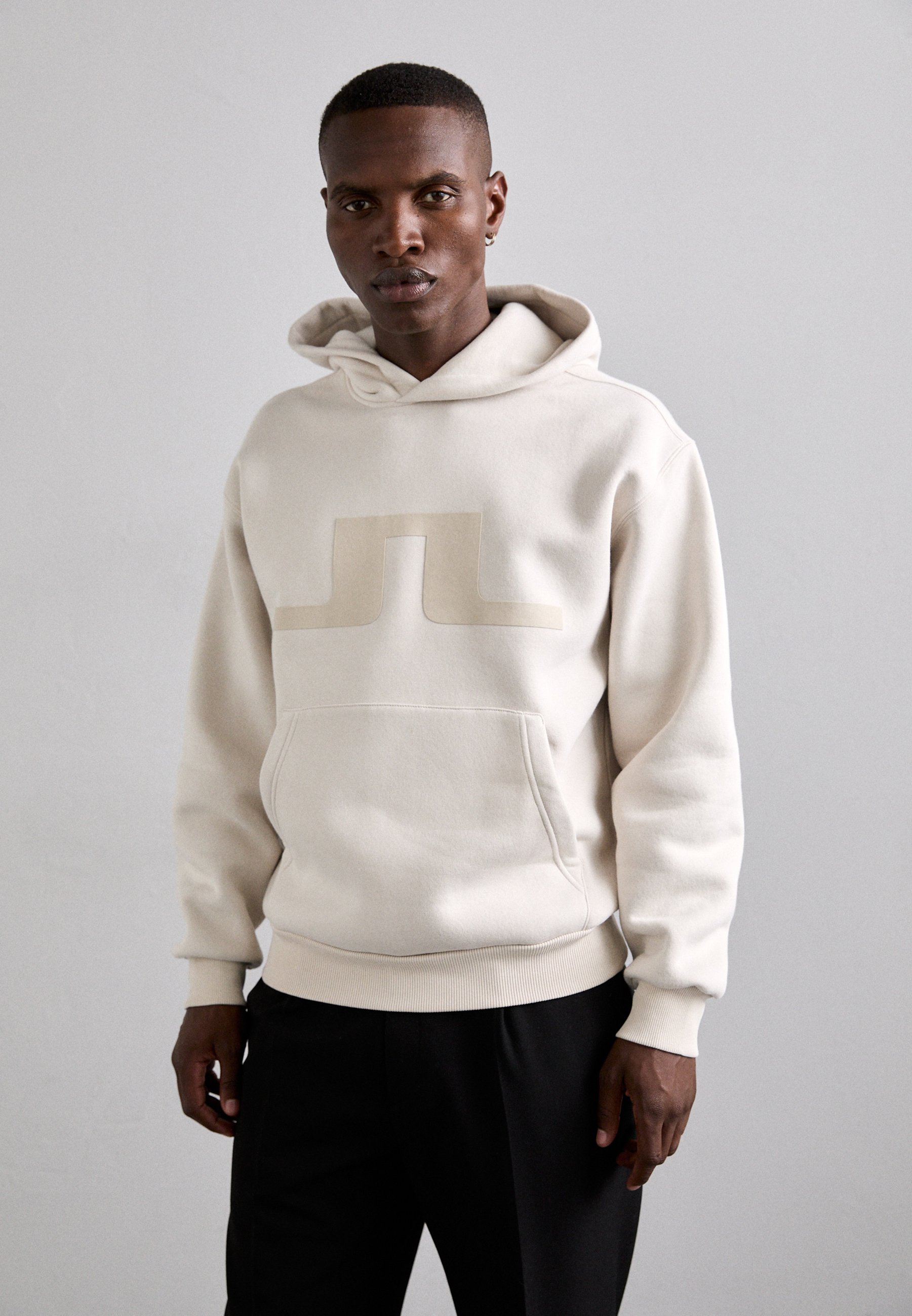 J.LINDEBERG KARSON GRAPHIC HOODIE - Hoodie - moonbeam/grey