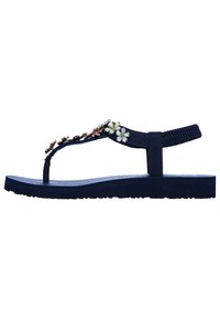 Skechers - MEDITATION - Sandále T-bar - navy mitobuck/ rhinestone trim Miniatúrny obrázok 1