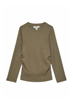 TRINA RUCHED WITH STRETCH - Tops ar garām piedurknēm - khaki