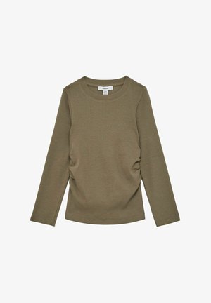 TRINA RUCHED WITH STRETCH - Ilgarankovis viršutinės dalies drabužis - khaki