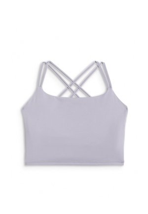 4F, 4F CROP-TOP DO JOGI SZYBKOSCHNĄCY DAMSKI - FIOLETOWY  S - Top - light violet