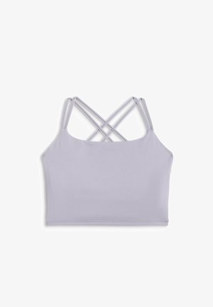 4F, 4F CROP-TOP DO JOGI SZYBKOSCHNĄCY DAMSKI - FIOLETOWY S - Top - light violet