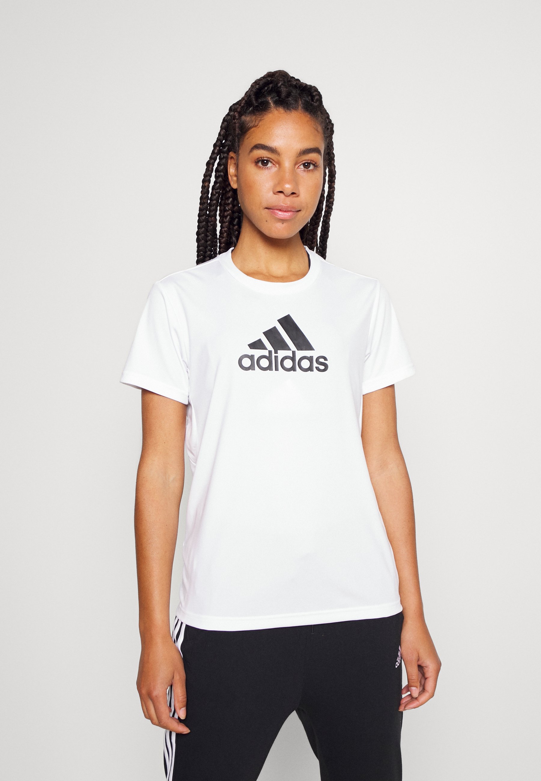 adidas Performance T-shirt con stampa - white/black/bianco - Zalando.it