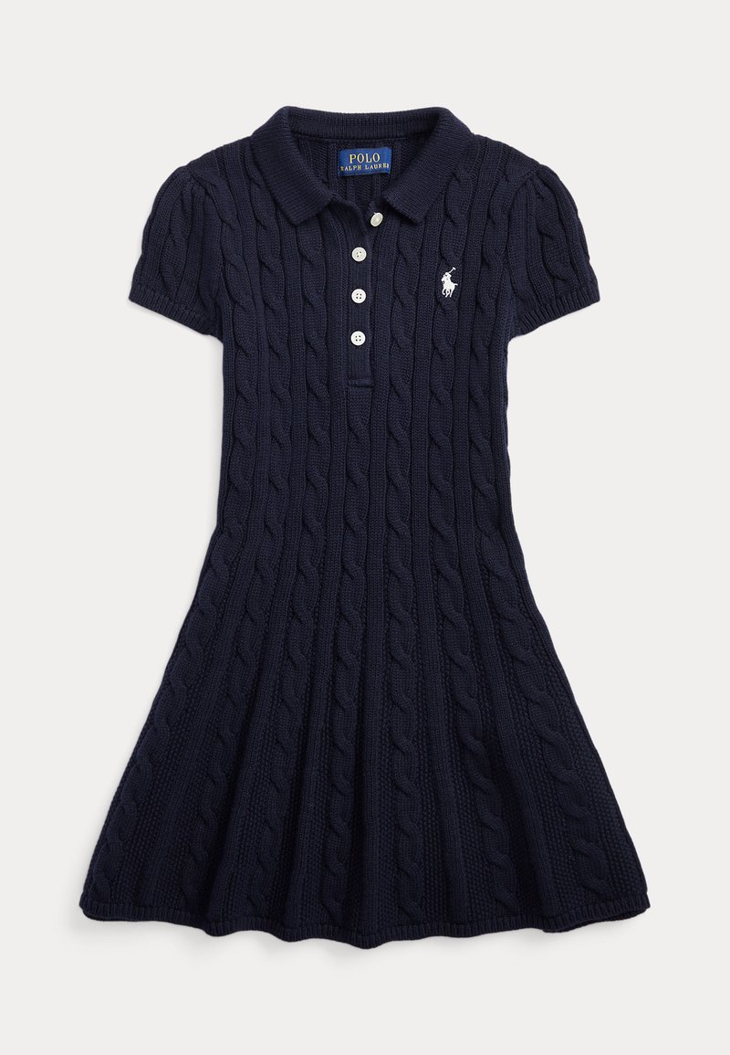 Polo Ralph Lauren CABLE-KNIT COTTON POLO SWEATER DRESS Robe pull