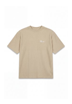 Pegador, SIGNAR OVERSIZED RIB TEE - T-Shirt basic - washed khaki beige/white