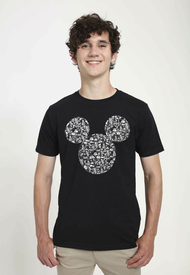 Disney DISNEY CLASSIC MICKEY MICKEY ICONS FILL UNISEX - Triko s potiskem - black