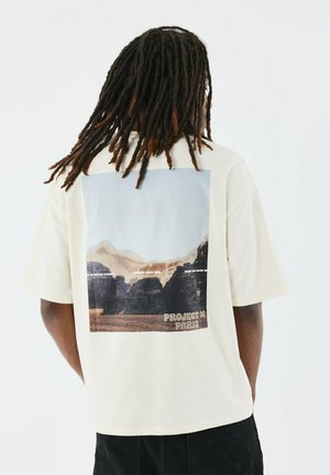 MOTIF CANYON - Camiseta estampada - craie
