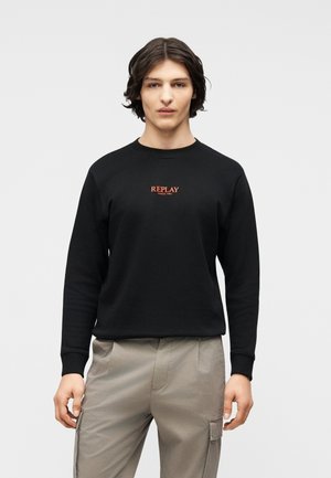 HERITAGE LOGO CREW NECK - Φούτερ - black