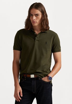 CUSTOM SLIM FIT STRETCH MESH POLO SHIRT - Polo - company olive