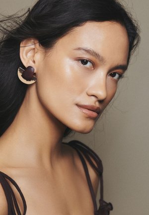 Next, Earrings - brown