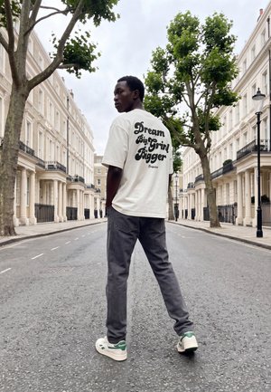 Dropsize HEAVY DREAM AND GRIND - T-shirt imprimé - light grey