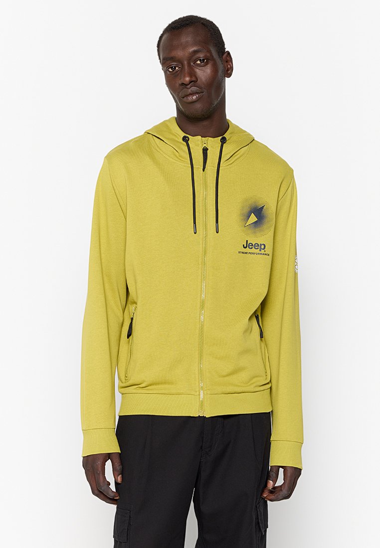 Jeep Sweater met rits lichtgroen