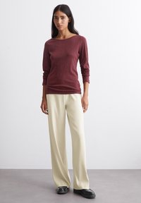 Marc O'Polo LONG SLEEVE BOAT NECK - Tops ar garām piedurknēm - deep ruby