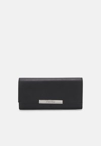Calvin Klein LINEAR LARGE TRIFOLD SLIM - Portefeuille - black