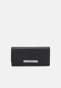 Calvin Klein - LINEAR LARGE TRIFOLD SLIM - Denarnica - black Miniaturna slika 1