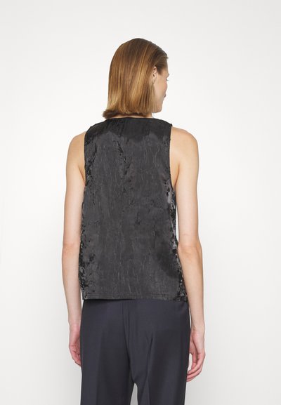 Filippa K CRINKLED TANK - Μπλούζα - black