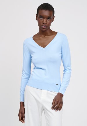 PULLOVER BASIC LINE V-NECK - Jersey de punto - sky