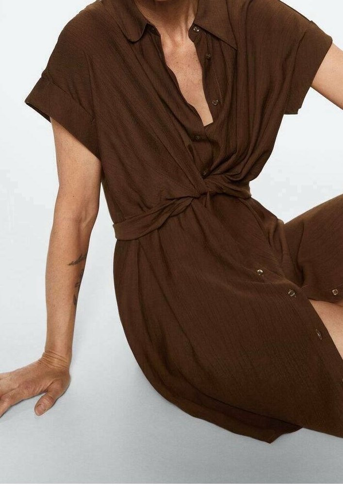 Mango Shirt dress - brown - (Pre-owned) - Zalando.ie
