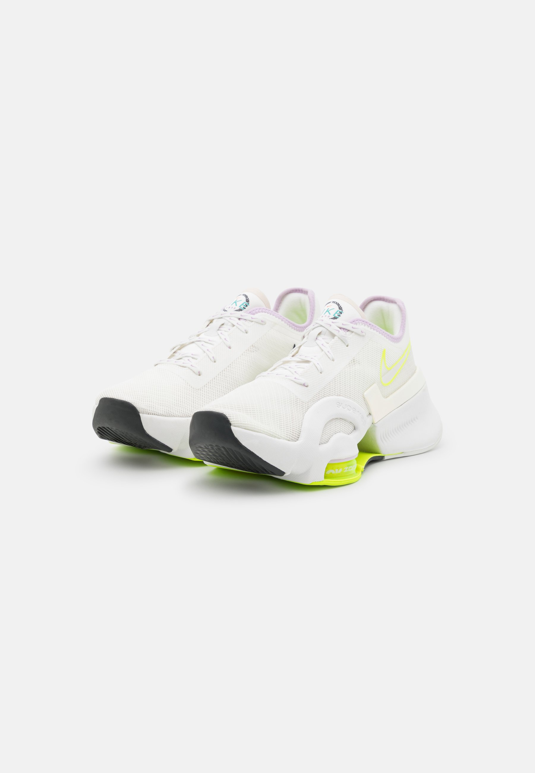 nike training air zoom superrep sneakers in neon green