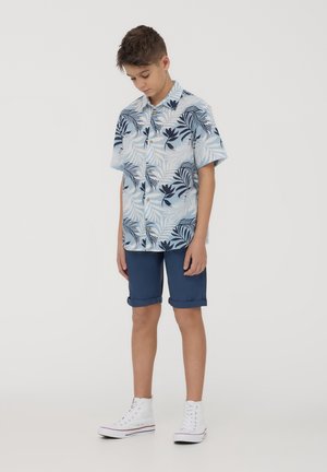 Terranova, PLAIN BERMUDA WITH FIVE POCKETS - Shorts - blu denim scuro