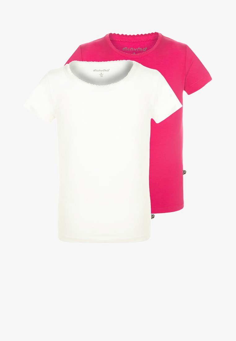 Minymo MIBASIC 2 PACK - T-shirt print - dunkelpink