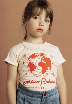 SOCIETY TEE UNISEX - Potiskana majica - offwhite