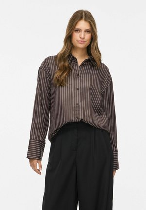 VILA, SHIRT VILORA STRIPED - Chemisier - coffee bean