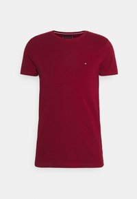 Tommy Hilfiger - SLIM FIT TEE - Tricou basic - wine Imagine miniatură 1