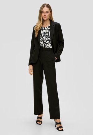 À MOTIF ORNÉ DE DÉTAILS PLISSÉS - Blouse - schwarz
