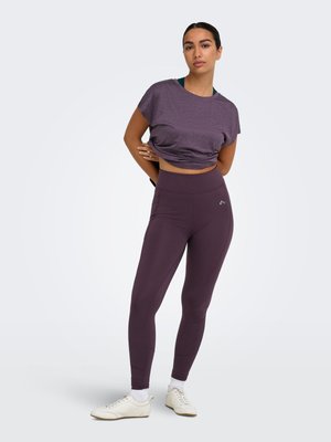 ONLY Play ONPMILA HW TRAIN TIGHTS - Leggings - plum perfect