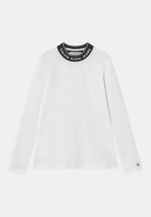 INTARSIA MOCK NECK - T-shirt à manches longues - bright white