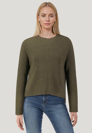 Strickpullover - oliv
