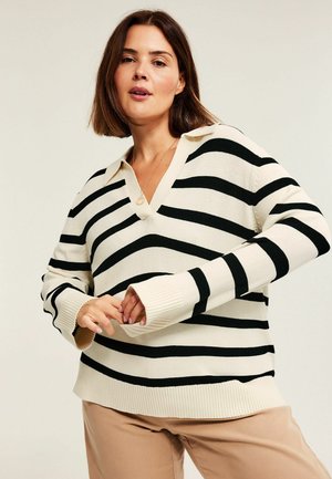 WITH COLLAR - Neule - off white
