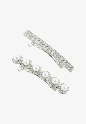 Next, SPARKLE HAIR SLIDES 2 PACK - Haar-Styling-Accessoires - silver tone pearl effect