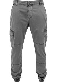 Urban Classics - WASHED JOGGING - Pantalones cargo - grey Imagen en miniatura 1