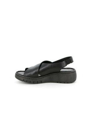 Sandali con zeppa - nero