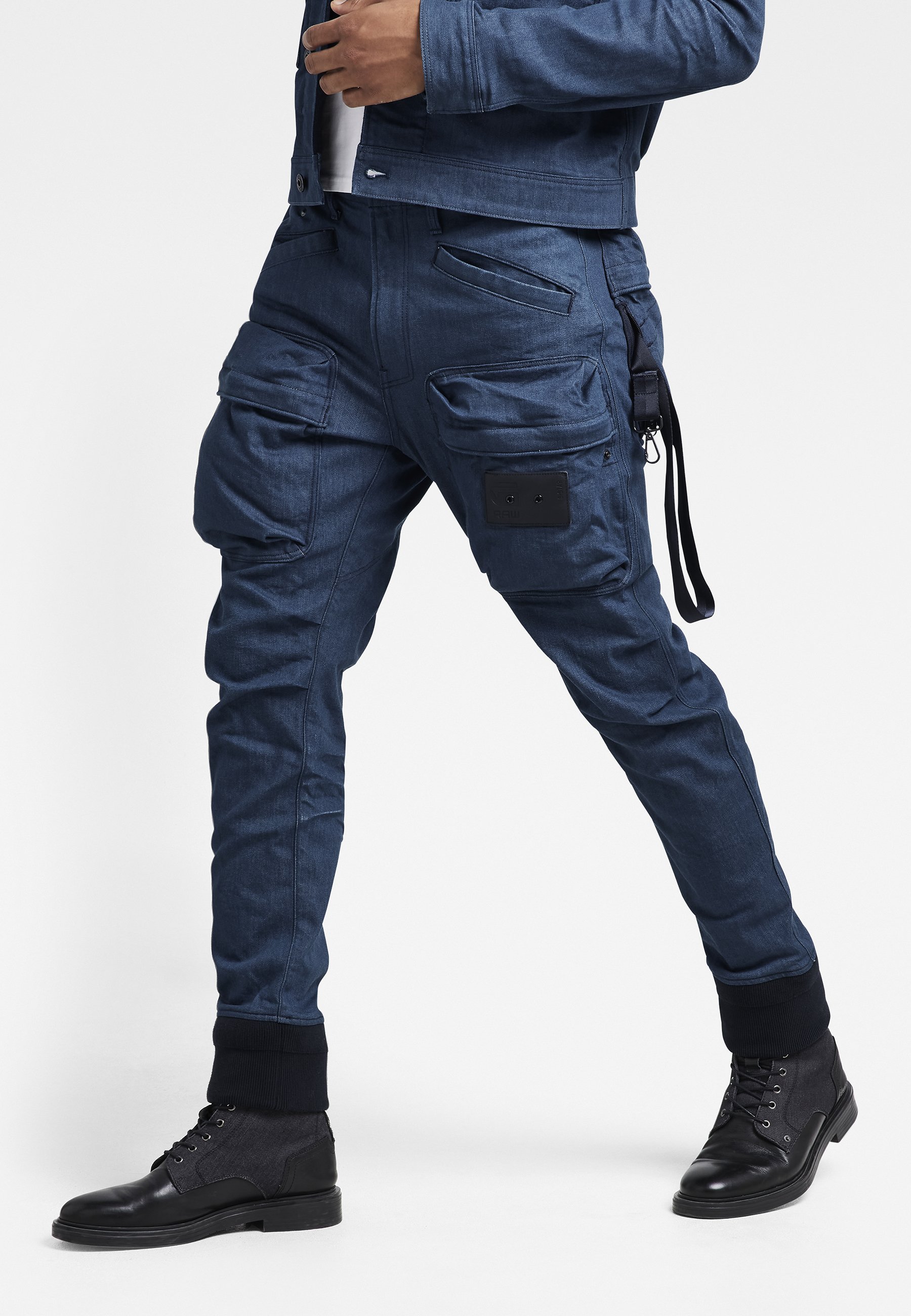 G-Star RELAXED TAPERED CARGO - Cargobroek - antique worker denim o - 3d raw  denim/Donkerblauw - Zalando.nl