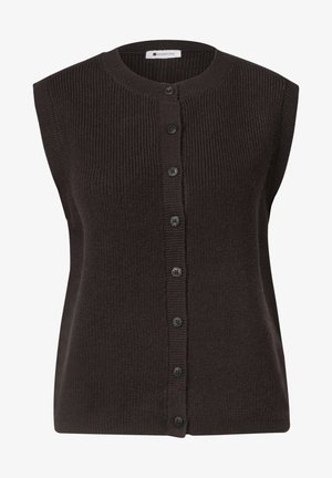 Street One, STRICKWESTE MIT RUNDHALS UND KNOPFLEISTE - Veste sans manches - black coffee