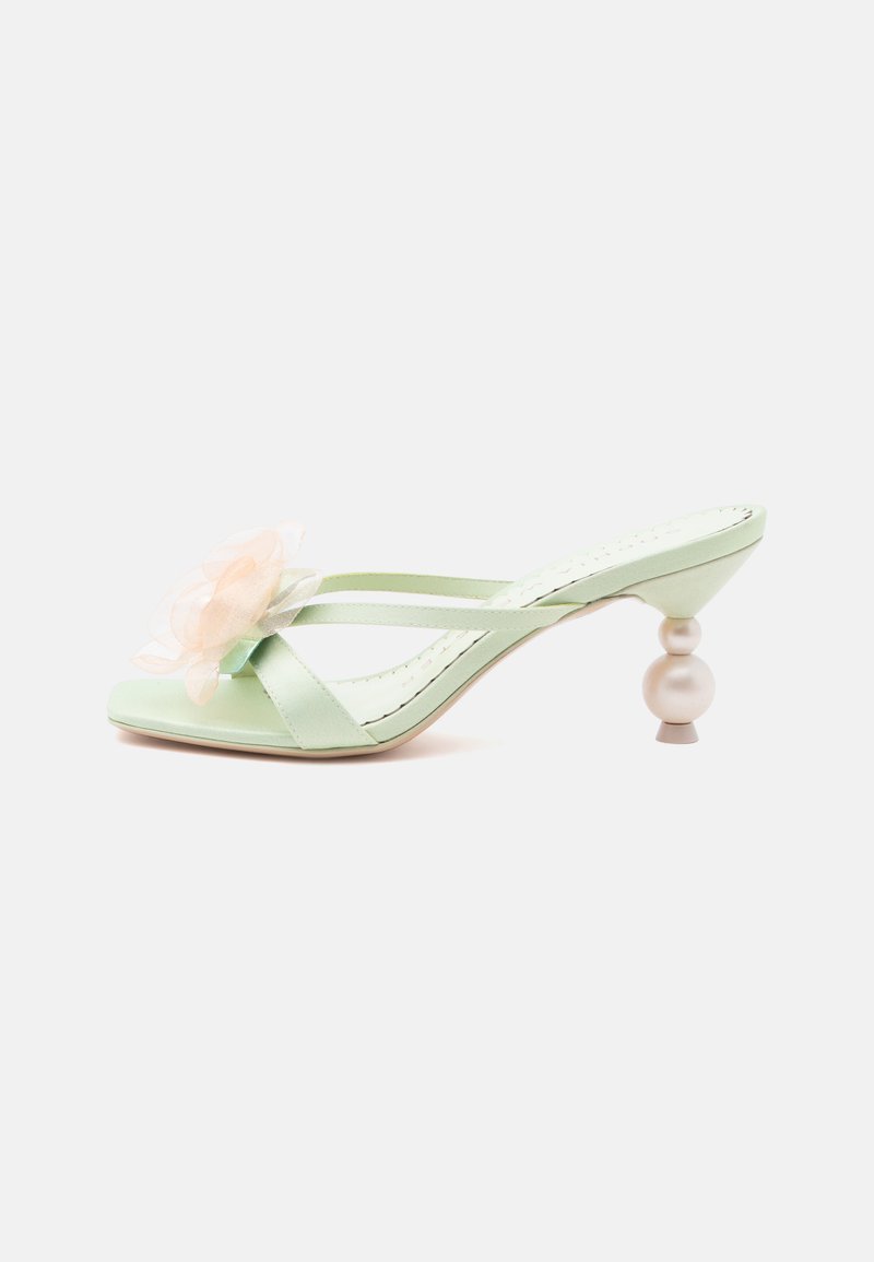 Sophia Webster ROSETTE LOW MULE - Muiltjes met hak - pistachio fancy ...